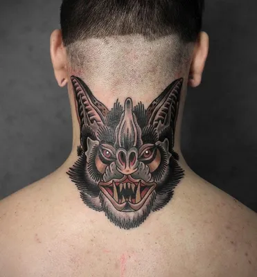 Татуировки для мужчин на шее (ФОТО) - trendymode.ru