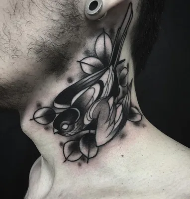 Татуировка мужская графика на шее трещины 5025 | Art of Pain