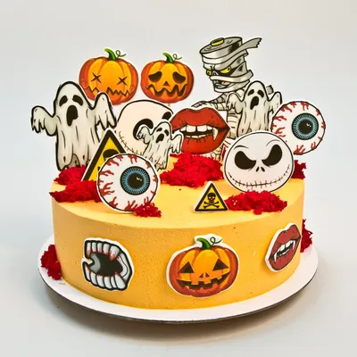 Торт на хэллоуин halloween № 1667 на заказ с доставкой недорого, фото торта,  цена в интернет-магазине