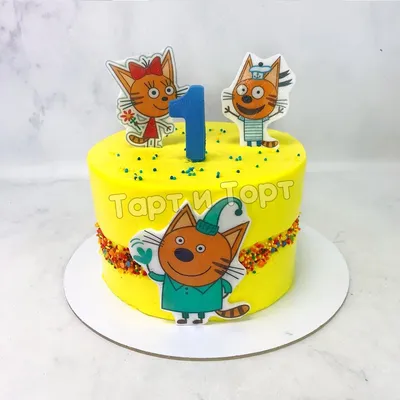 Торт Три кота ! Торты и капкейки 🧁🍰🎂 КИЕВ on Instagram: “Ну какой же он  милый, яркий и нежный, в то же время… | Торт, Капкейки, Торт ко дню  рождения девочки