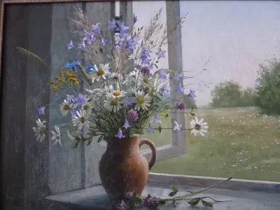 Купить картину Цветы на окне в Москве от художника Корбух Наталия