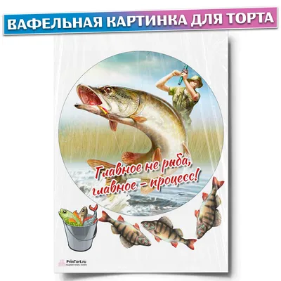 Вафельная Картинка для Торта Рыбалка – купить в интернет-магазине OZON по  низкой цене