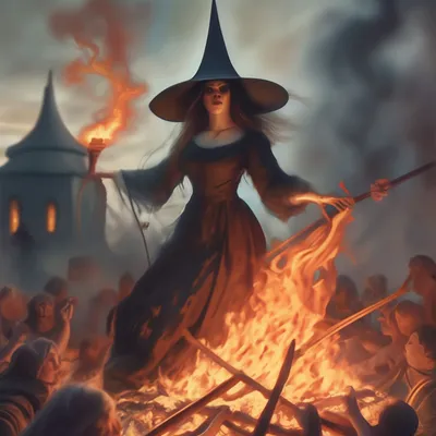 Большой Огромный Традиционный Огонь Сжигание Ведьм В Костре — стоковые  фотографии и другие картинки Ведьма - iStock
