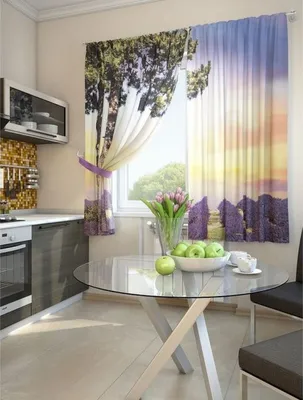 Короткие шторы на кухню в 2023: популярные модели, 20 фото