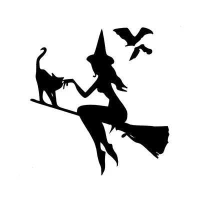 Девушка ведьма, летит на метле в …» — создано в Шедевруме