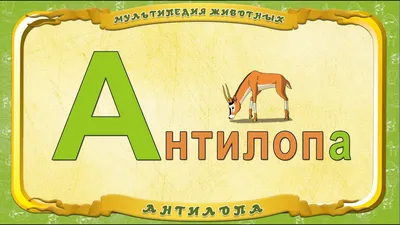 Мультипедия животных - Буква А - Антилопа - YouTube