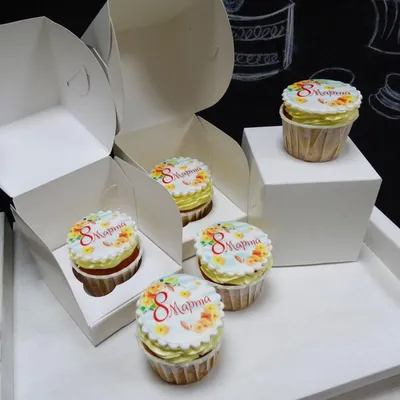 Капкейки 8 марта | Desserts, Cake, Food