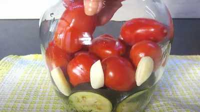 Рецепт: Баклажаны в томатной заливке (на зиму) на RussianFood.com