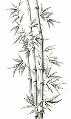 Как нарисовать бамбук карандашом и акварелью начинающим | Рисунок поэтапно  и легко для детей | Империя Пикчер | Дзен