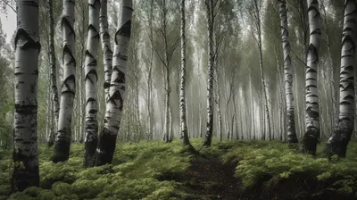 Фотография Лето Тропа береза Природа лес Трава 1920x1282