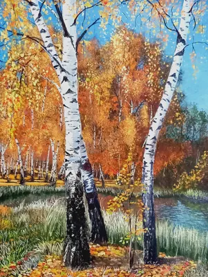 Береза осенью фото фото