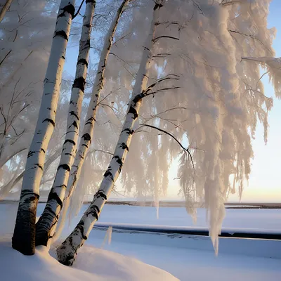 Береза, покрытая снегом и изморозью Стоковое Изображение - изображение  насчитывающей изморозь, рождество: 167980681