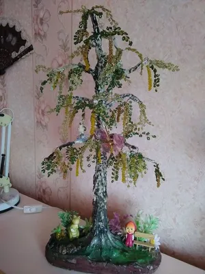 Дерево из бисера для начинающих пошагово / Bead tree for beginners step by  step - YouTube