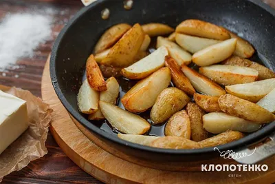 Жаренная картошка в чугунной сковороде - рецепт автора Евгения Гачева