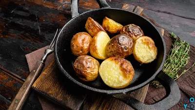 🥔Рецепт запеченного в духовке картофеля с чесноком и розмарином