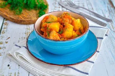 Тушеная картошка с мясом в мультиварке рецепт фото пошагово и видео -  1000.menu