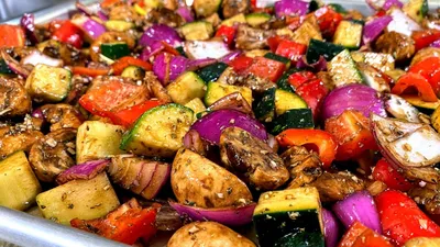 Овощи в духовке. Лёгкий и вкусный рецепт овощей. Запечённые овощи в духовке.  Маринад для духовки. - YouTube