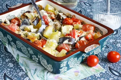 Запеченные овощи в сметане в духовке рецепт фото пошагово и видео -  1000.menu