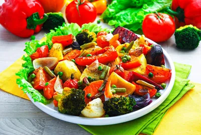 Овощи запеченные в духовке на противне рецепт с фото пошагово - 1000.menu