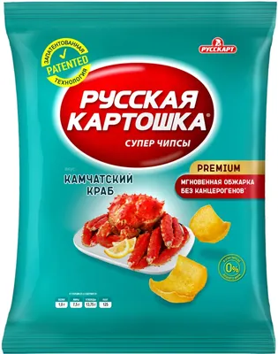 Русская картошка Чипсы Камчатский краб 200г