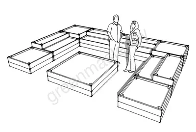 Декоративный огород. Приподнятые высокие грядки. Ограждения для грядок и  клумб. №101181 - купить в Украине на Crafta.ua
