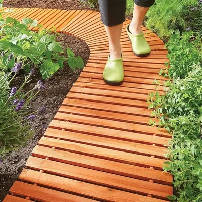Рулонные дорожки для любимой дачи | Сады на открытом воздухе, Деревянные  дорожки, Идеи для садового дизайна