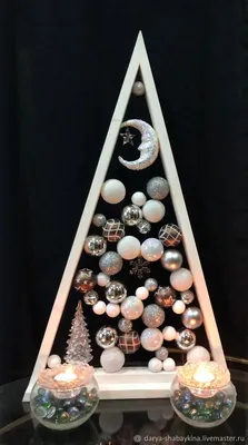 Новогодняя дизайнерская деревянная елка HandMade в интернет-магазине  Ярмарка Мастеров по цене 4999 ₽ – N23SERU | Елки, Москва - доставка по  России