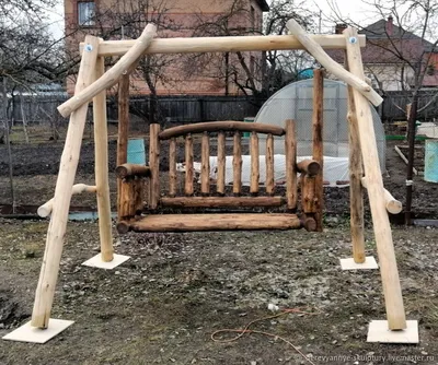 Деревянные качели купить, цена на садовые, детские, дачные