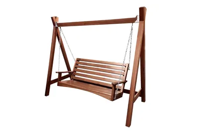 Garden swing with their hands | Современные сады, Садовые качели, Деревянные  качели