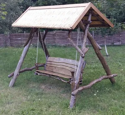 Garden swing with your own hands. Details + drawings and dimensions. -  YouTube