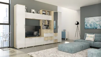 Спальная комната Анталия Дуб сонома/Белый софт – купить в Москве, за 20 137  ₽ руб в интернет-магазине мебели для дома Home24