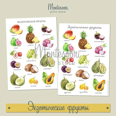 Экзотические фрукты, которые хотелось бы попробовать.