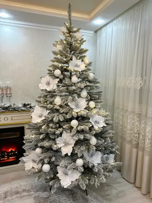 Заснеженная елка Снегурочка 180 см - купить оптом по выгодной цене |  «Тренд-опт»