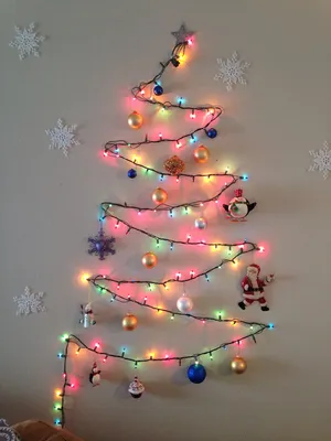 Оригинальная светящаяся елка из гирлянды на стене – мастер класс от Eli.ru  | Winter Story - Eli.ru | Дзен