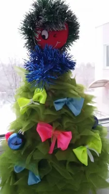 Новогодняя ёлка из ткани своими руками (4 фото). Воспитателям детских  садов, школьным учителям и педагогам - Маам.ру
