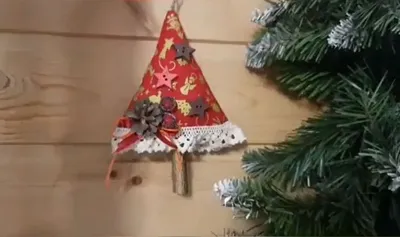 Мягкая елочка из ткани своими руками