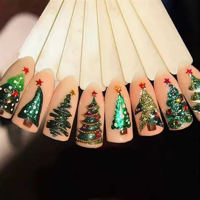 🎄 ЭКСПРЕСС дизайн 🎄 НОВОГОДНИЙ дизайн ногтей 🎄 ЕЛОЧКА на ногтях 🎄  Дизайн ногтей гель лаком 🎄 - YouTube