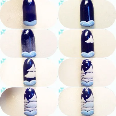 ODM Glitter Nails Белые новогодние ногти, Рождественская елка - HUIZI