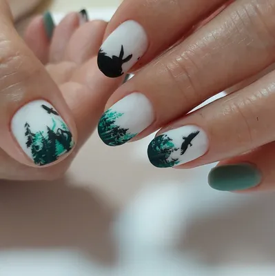 Onyx Nail Слайдеры наклейки для ногтей новогодние елки зима