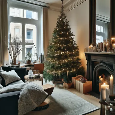 Новогодняя елка в обычной квартире» — создано в Шедевруме