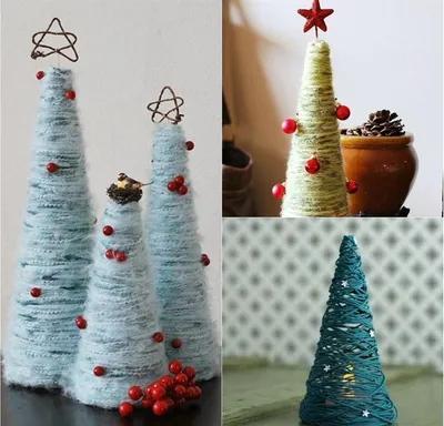 Елочка из хвои DIY МК Новогодняя елочка для декора Новогодние поделки своими  руками мастер класс от магазина рукоделия 100 идей