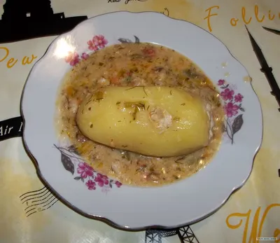 Запеченный фаршированный картофель от бабушки Франки , пошаговый рецепт на  2200 ккал, фото, ингредиенты - burro.salvia