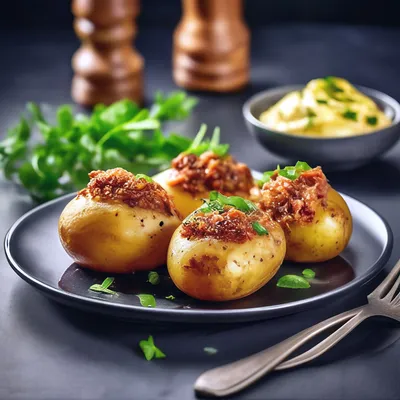 Дважды запеченная картошка (Twice-Baked Potato) и Свежий салат на гарнир  (Salad on the Side) — The Fallen King's Tavern