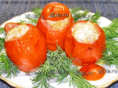 Minced Meat Stuffed Tomatoes - Пошаговый рецепт с фото
