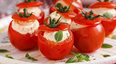 Вкусные фаршированные помидоры в духовке | Всякая вкуснятина | Дзен