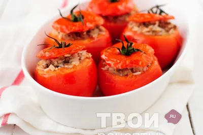 Фаршированные помидоры с ветчиной и сыром рецепт фото пошагово и видео -  1000.menu