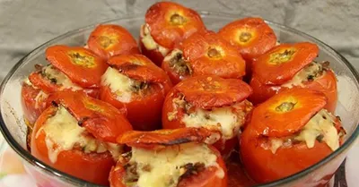 Фаршированные помидоры с мясом и сыром рецепт – Французская кухня: Закуски.  «Еда»
