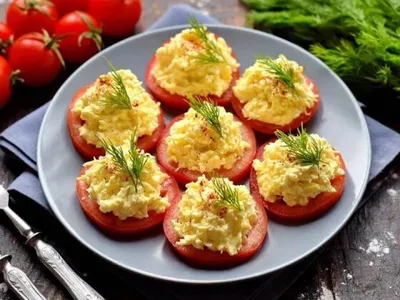 Фаршированные помидоры по-итальянски - пошаговый рецепт с фото на Повар.ру