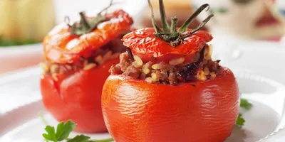 Фаршированные помидоры с ветчиной и сыром рецепт фото пошагово и видео -  1000.menu