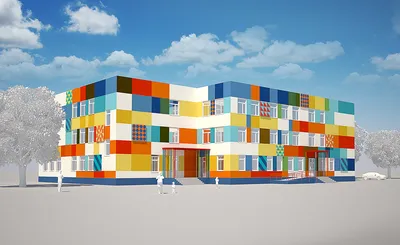 Игрушечные домики украсят фасад детского сада в Ново-Переделкино — Комплекс  градостроительной политики и строительства города Москвы